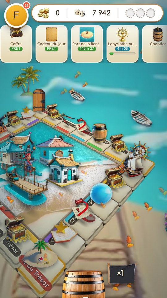 Le plateau et l’île dans Pirate Go